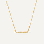Pavé Cubic Zirconia Bar Necklace