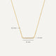 Collier Pendentif Bar Zircon Pavé