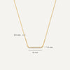 14 Karaat Goud Pavé Zirkonia Bar Set - 7