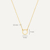 14 Karat Gold Circle Pendant Necklace - 8