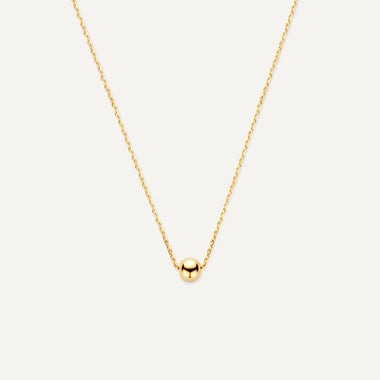 14 Karaat Goud Bolletje Pendant Ketting - 1