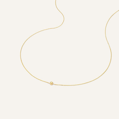14 Karaat Goud Bolletje Pendant Ketting - 7
