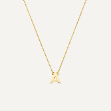 14 Karat Gold Essential Initial Letter Necklace - 1