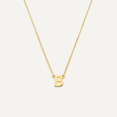 585er Gold Essential Initialen Buchstabe Halskette - 1