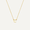 14 Karaat Goud Essential Initial Letter Ketting - 1