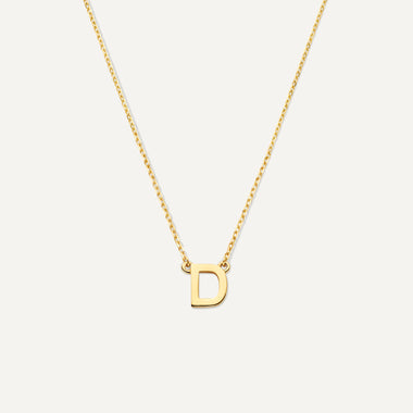 585er Gold Essential Initialen Buchstabe Halskette - 1
