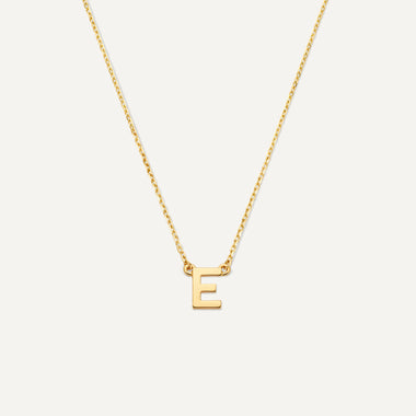 14 Karaat Goud Essential Initial Letter Ketting - 1