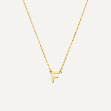 585er Gold Essential Initialen Buchstabe Halskette - 1