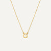 14 Karaat Goud Essential Initial Letter Ketting - 1
