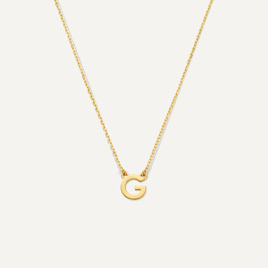 14 Karaat Goud Essential Initial Letter Ketting - 1