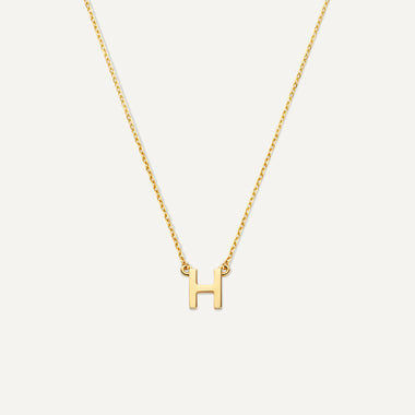 14 Karat Gold Essential Initial Letter Necklace - 1