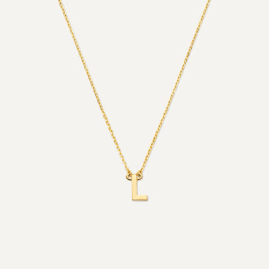 585er Gold Essential Initialen Buchstabe Halskette - 1