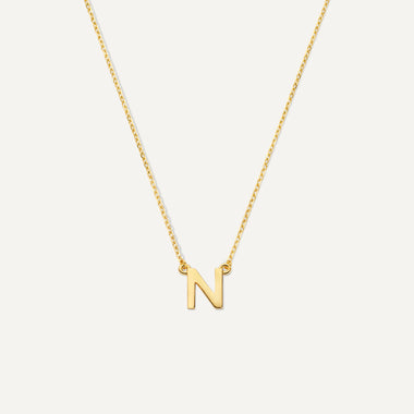 585er Gold Essential Initialen Buchstabe Halskette - 1