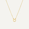 14 Karat Gold Essential Initial Letter Necklace - 1
