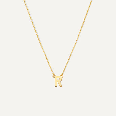 585er Gold Essential Initialen Buchstabe Halskette - 1