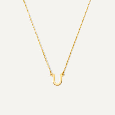 14 Karat Gold Essential Initial Letter Necklace - 1