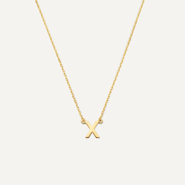 585er Gold Essential Initialen Buchstabe Halskette - 1