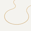 14 Karat Gold Slim Curb Chain Necklace - 5