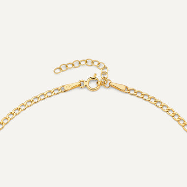 14 Karat Gold Slim Curb Chain Necklace - 10