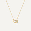 Brede Linked Infinity Pendant Ketting