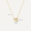 Or 14 Carats Collier Pendentif Infinity Epais Lié - 8