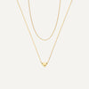 14 Karaat Goud Puffy Hart Box Schakelketting Set - 1