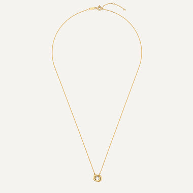 Or 14 Carats Collier Pendentif Infinity Epais Lié - 11
