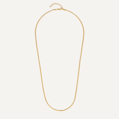 14 Karat Gold Box Chain Necklace - 14