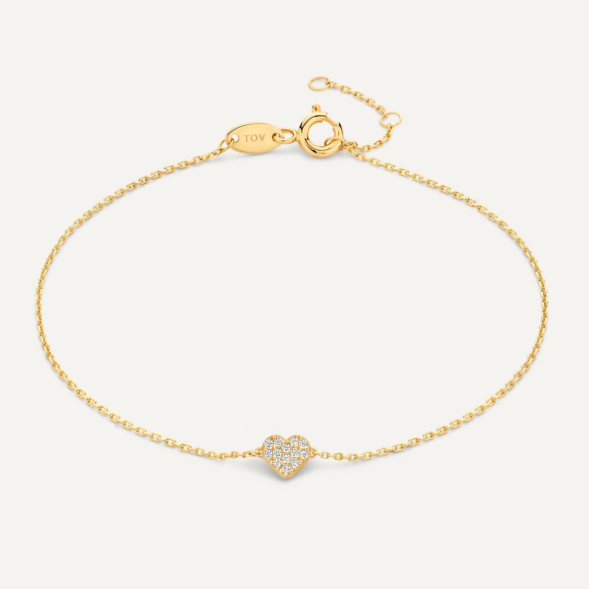 【TEMPLE OF THE SUN】Synergy 14Kゴールド ブレスレット/ハート Synergy Bracelet Diamond Solid Gold – Temple of the Sun