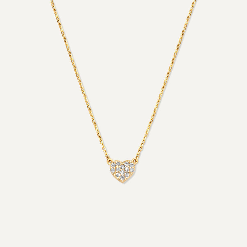 Pavé Zirkonia Hart Pendant Ketting