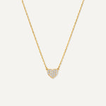 Collier Pendentif Cœur Zircon Pavé