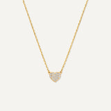 Collier Pendentif Cœur Zircon Pavé