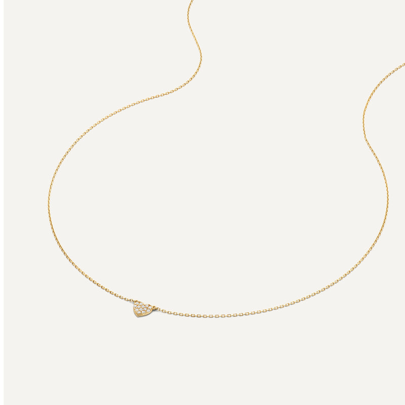 Pavé Zirkonia Hart Pendant Ketting
