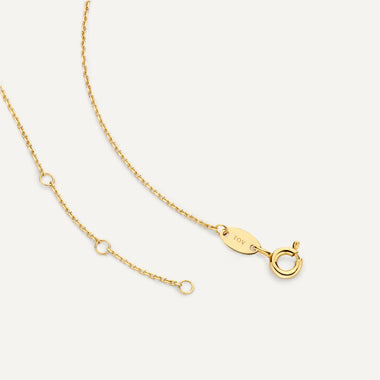 14 Karaat Goud Pavé Zirkonia Hart Pendant Ketting - 9