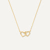 585er Gold Linked Herz Anhänger Halskette - 1