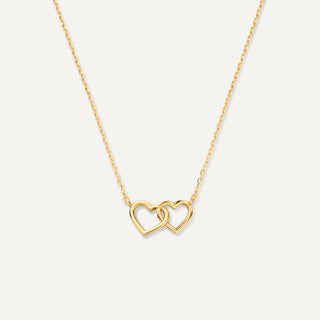 Collar con Colgante de Corazones Enlazados