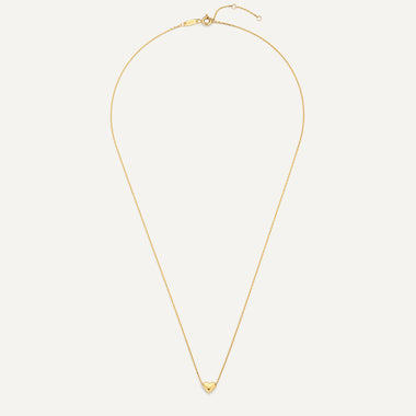 14 Karat Gold Puffy Heart Pendant Necklace - 13