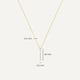 Pavé Zirkonia Verticale Staaf Pendant Ketting