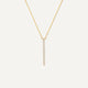 Pavé Zirkonia Verticale Staaf Pendant Ketting