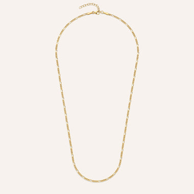 585er Gold Dünne Figaro Gliederhalskette - 9