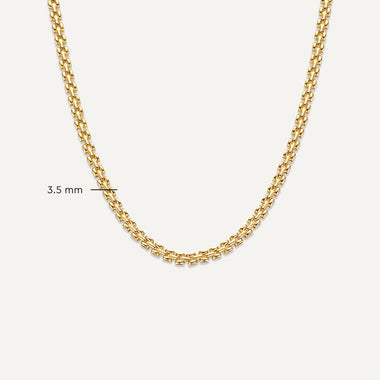 14 Karat Guld Timepiece Länkhalsband - 10
