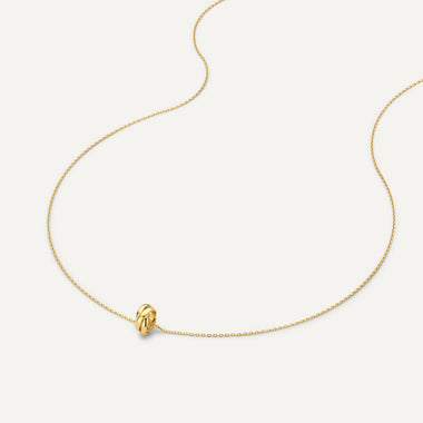 Oro de 14 Quilates Triple Band Ring Necklace - 6