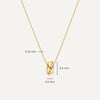 Oro de 14 Quilates Triple Band Ring Necklace - 7