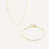 14 Karat Guld Thin Snake Chain Set - 1