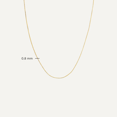 Oro de 14 Quilates Thin Snake Chain Necklace - 7