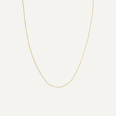 Oro de 14 Quilates Thin Snake Chain Necklace - 1