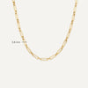 14 Karat Gold Paperclip Duo Chain Necklace - 4