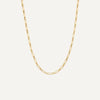 14 Karat Gold Paperclip Duo Chain Necklace - 1