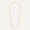 14 Karat Gold Paperclip Duo Chain Necklace - 6
