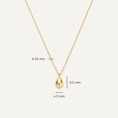 14 Karaat Goud Drop Necklace - 6